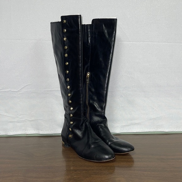 Michael Kors Shoes - Michael Kors Ailee Black Leather Knee High Boots